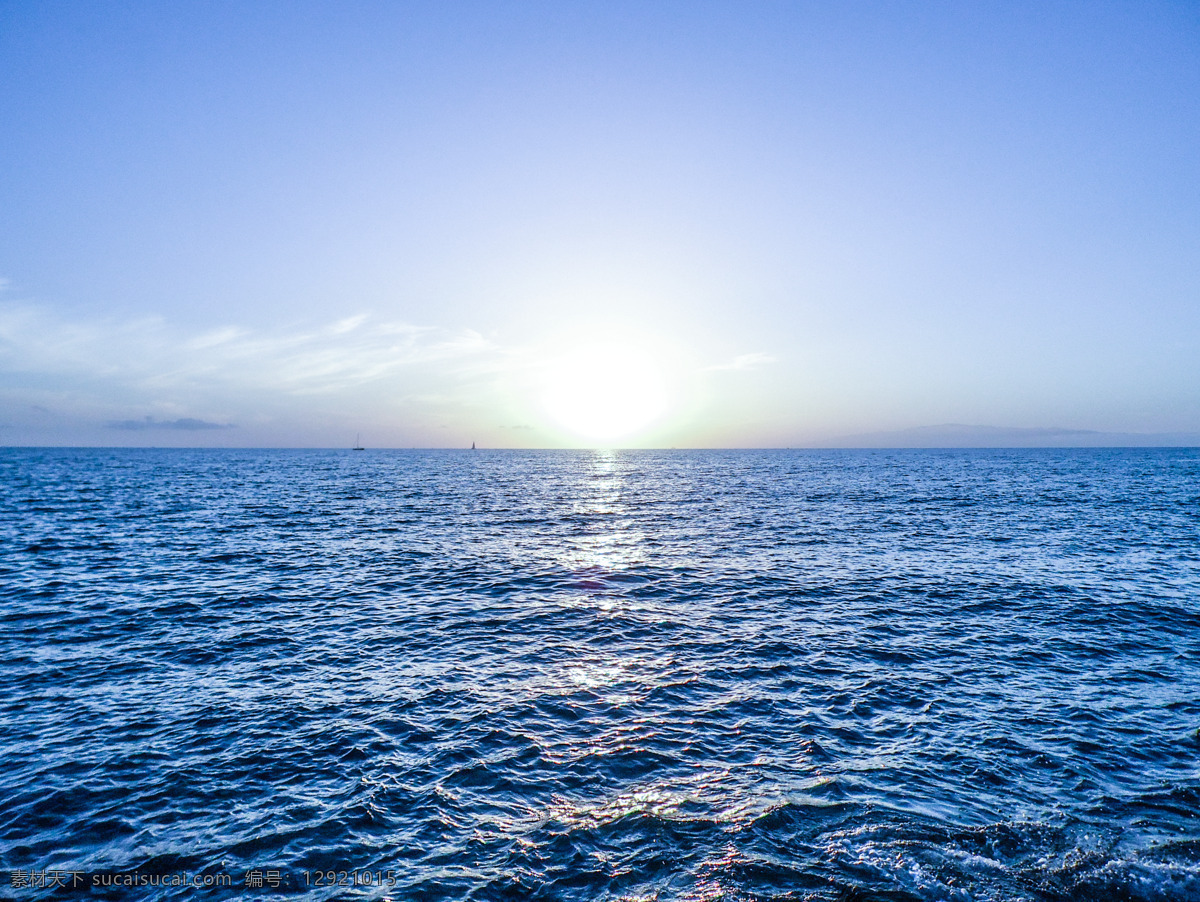 天际线 海 阳光 蓝天 白云 自然景观 自然风景