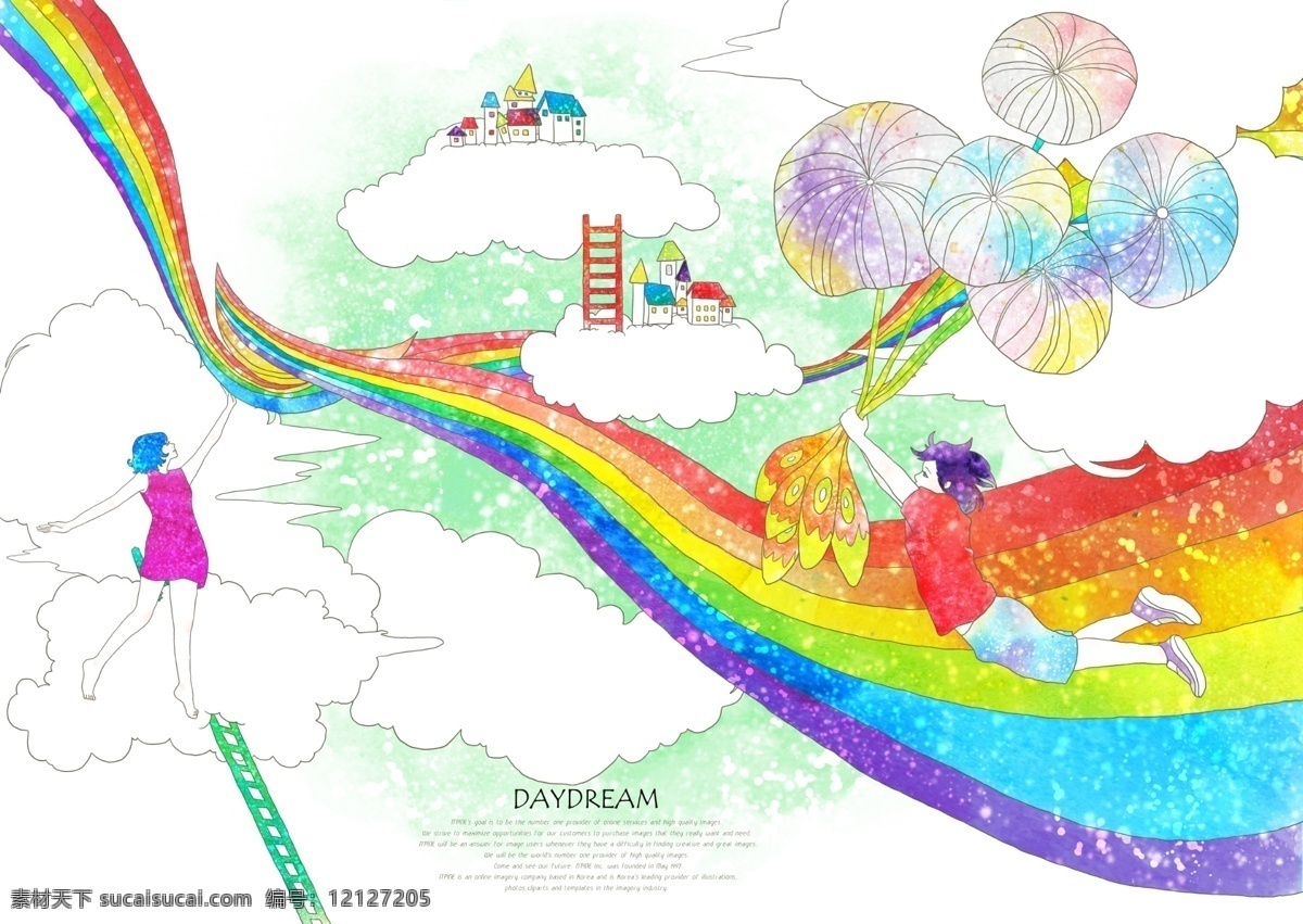 梦想 卡通漫画 分层 卡通插画 卡通人物 分层插画 分层psd 设计素材 卡通世界 psd源文件 白色