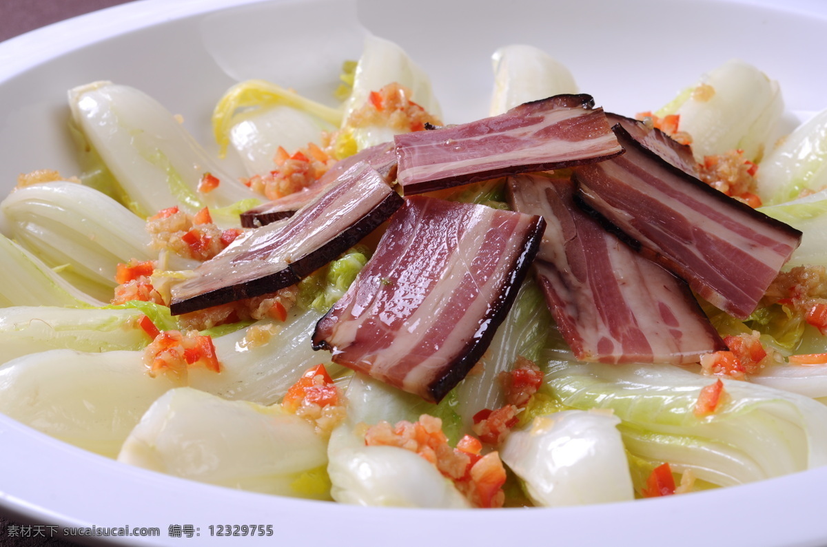 腊肉 蒸 娃娃 娃 菜 大白菜 蒸菜 娃娃菜 家乡菜 传统美食 美食 餐饮美食