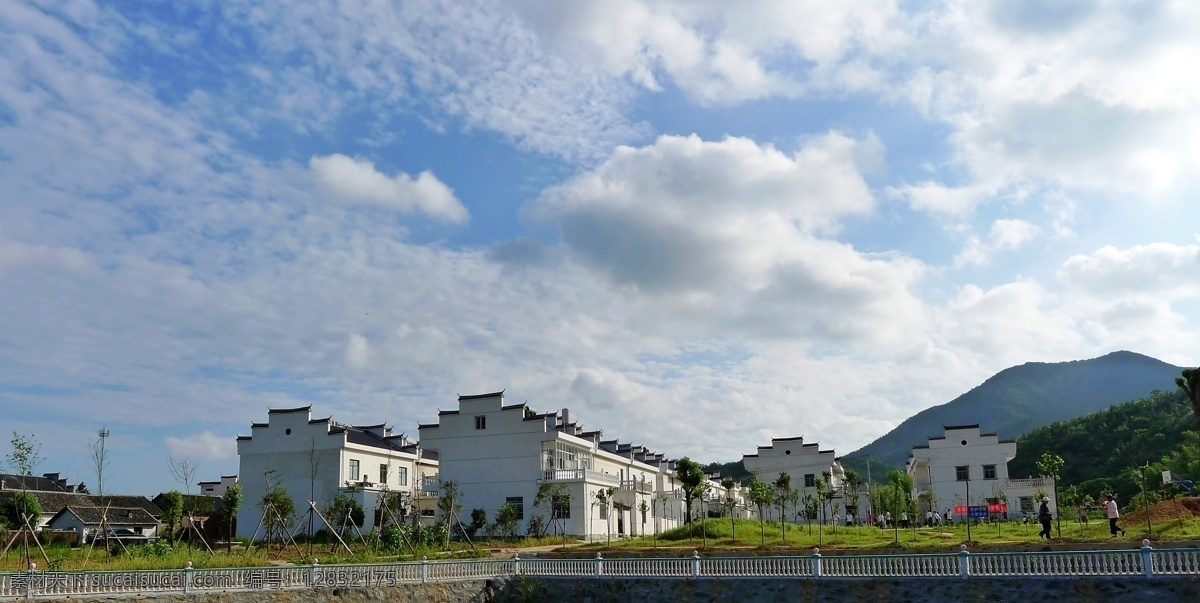 今日新农村 江西 新农村 武垦新村 房屋建筑 天空 田园风光 自然景观