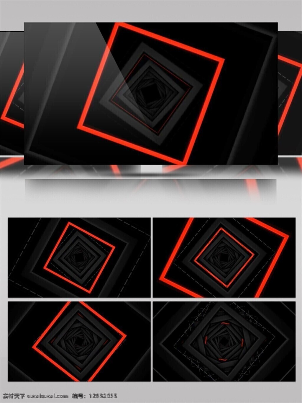 红光 动感 方块 动态 视频 光斑散射 光束 红色 视觉享受 手机壁纸