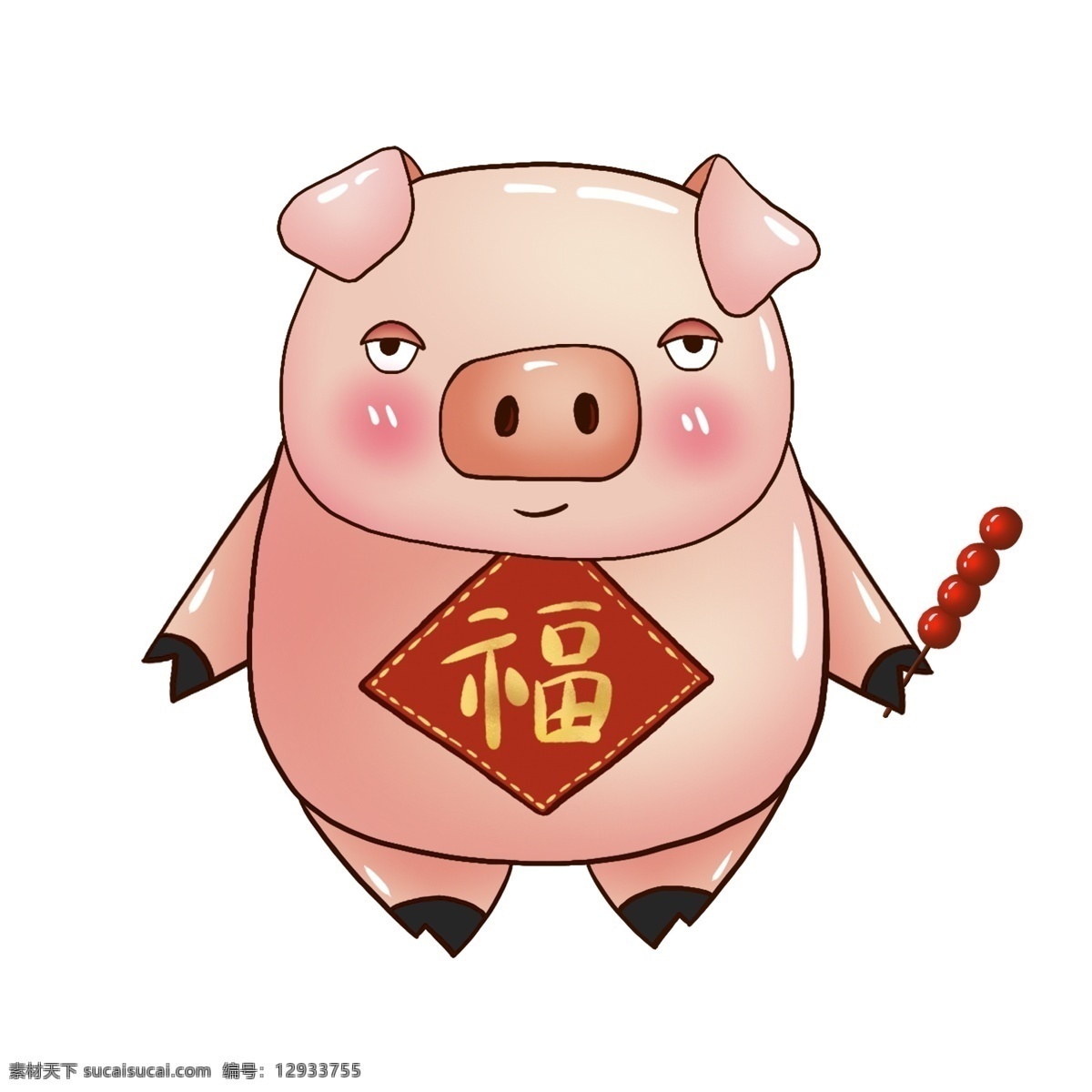 手绘 简约 猪年 猪 元素 分层 商用 手绘简约猪 猪年猪元素 卡通猪 手绘猪 原创 插画 中国 风 喜庆