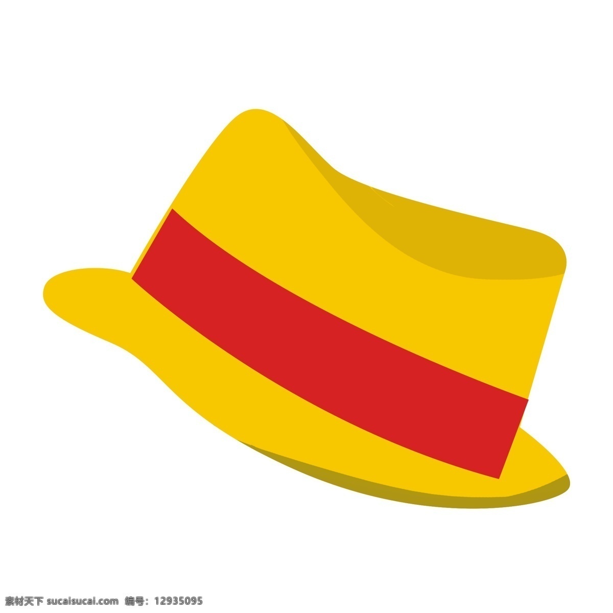 金色 草帽 遮阳帽 免 抠 卡通 矢量图案 太阳帽 沙滩帽 装饰图案