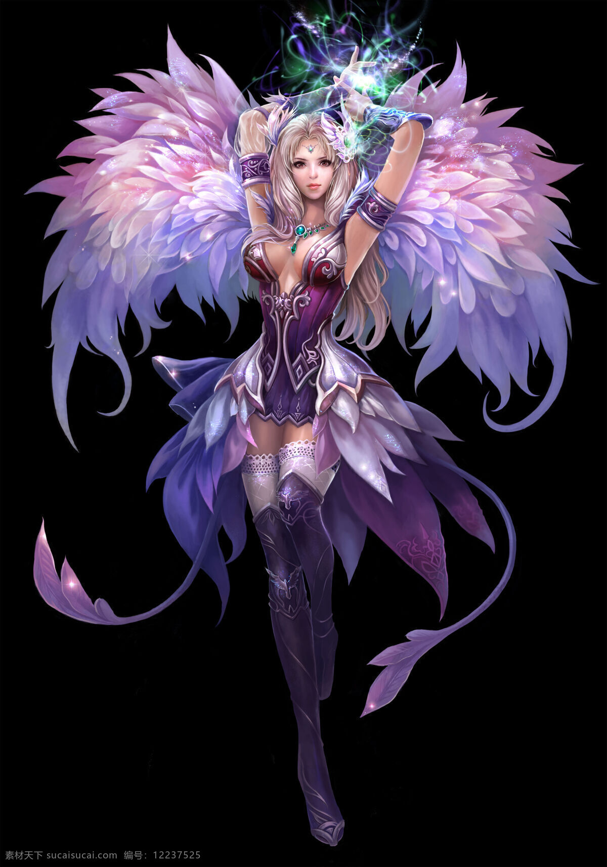 天使的翅膀 天使 翅膀 手绘 漫画 人物 游戏 高清 绘画书法 文化艺术