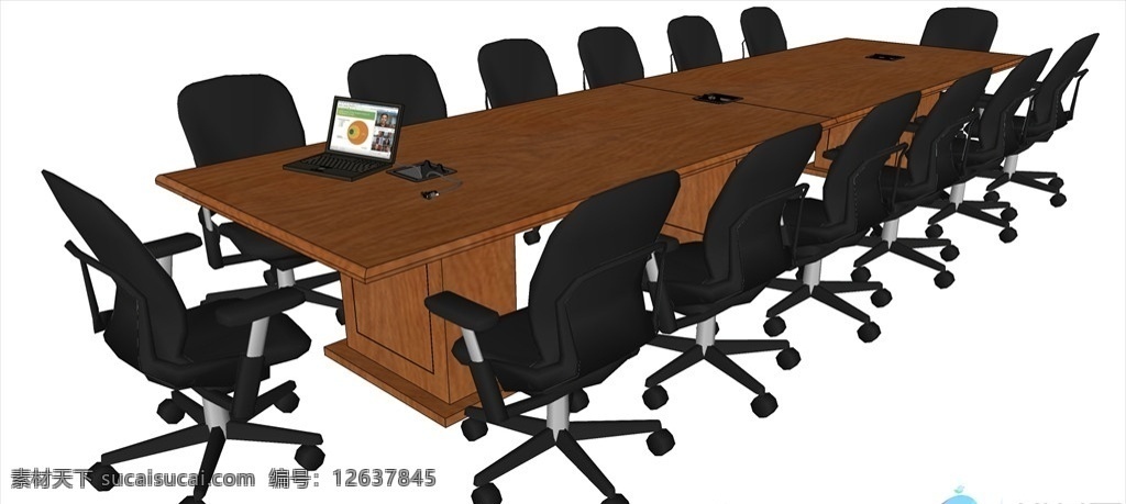 su 会议桌 模型 sketchup 草图大师 办公室 办公室模型 su模型 3d模型 家具模型 3d设计 室内模型 skp