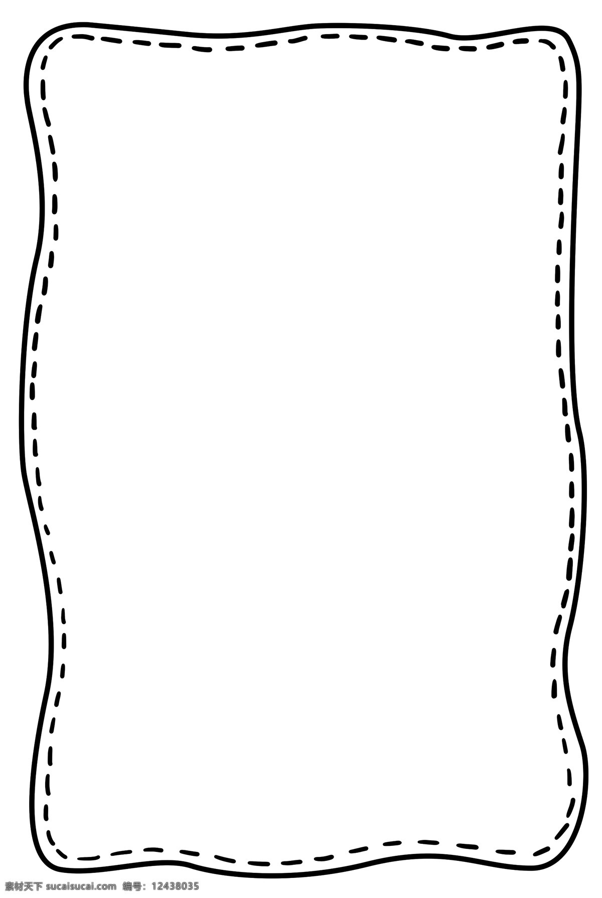 手绘 风格 黑白 曲线 边框 黑色虚线线条 扁平化标签 手绘线条 点线结合 简约
