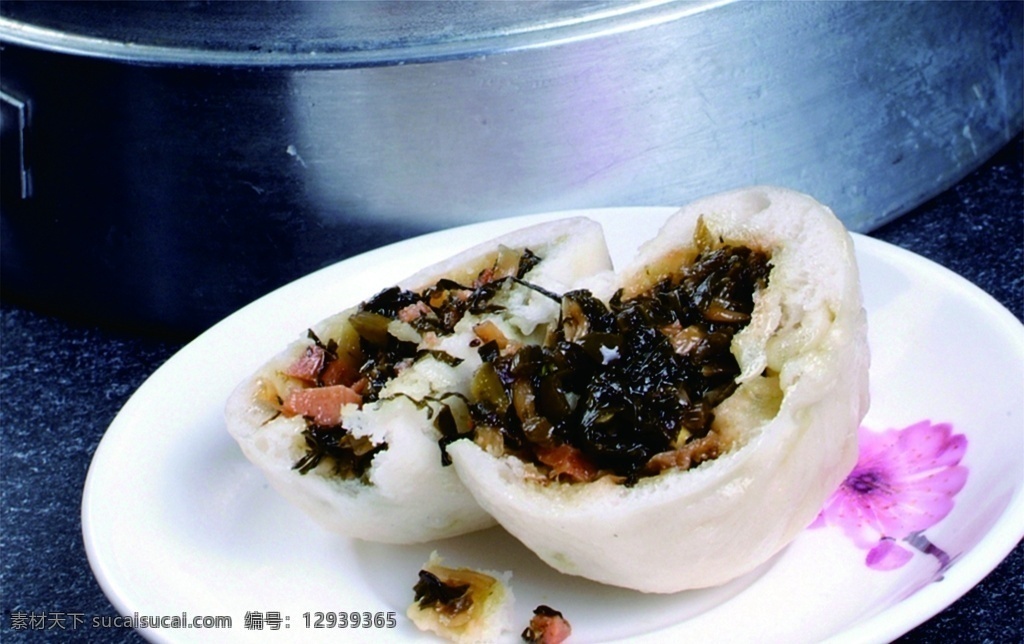 梅 干菜 肉 包 梅干菜 肉包 早餐 美食 餐饮美食 传统美食