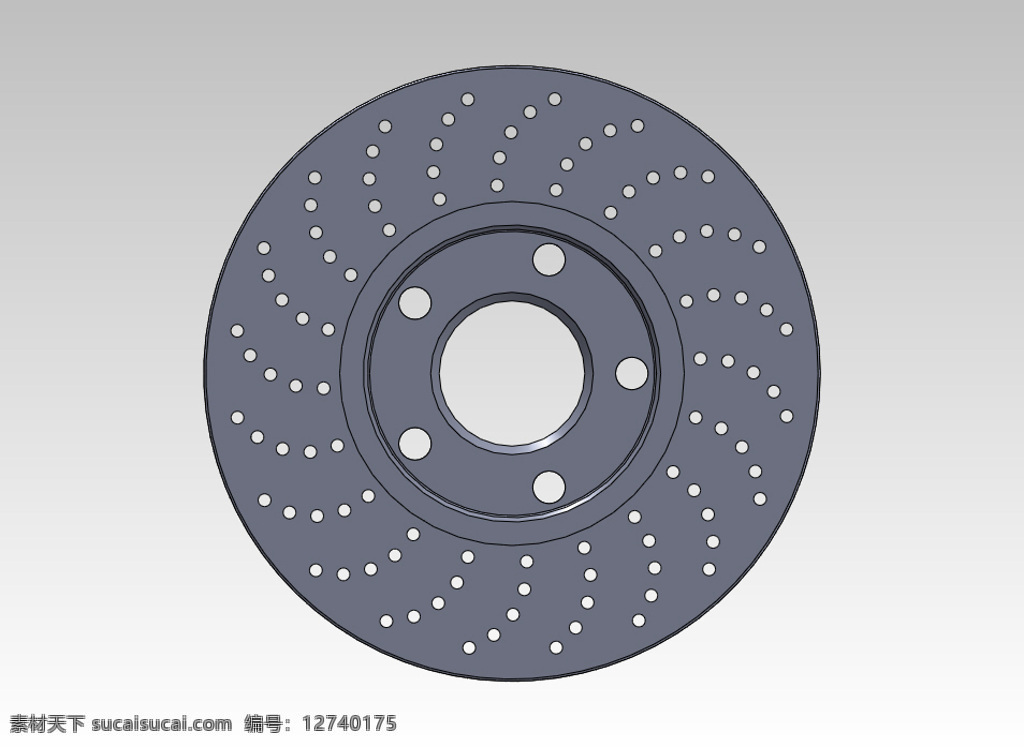 制动盘 盘 solidworks 刹车 3d模型素材 其他3d模型