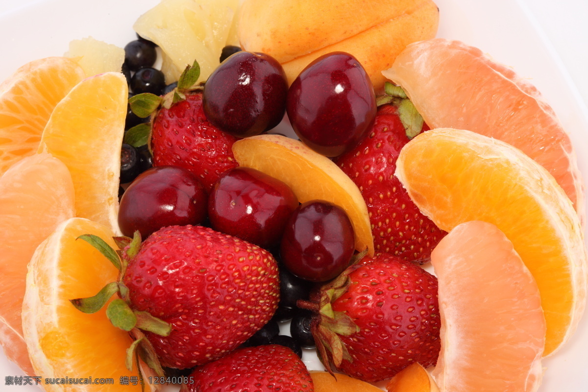 食物 水果 新鲜的水果 新鲜 可口 橘子 草莓 樱桃 水果蔬菜 餐饮美食 橙色