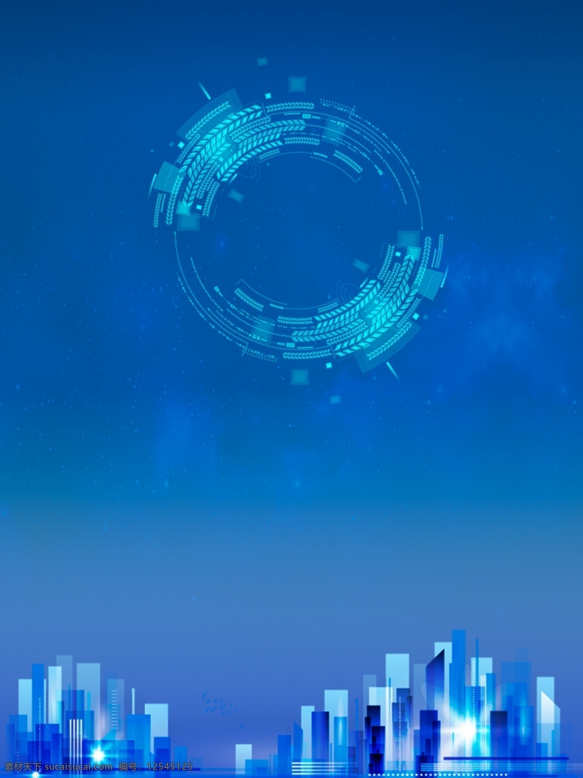 科技 城市 蓝色 夜晚 背景 图 科技城市 城市背景 科技背景 蓝色背景