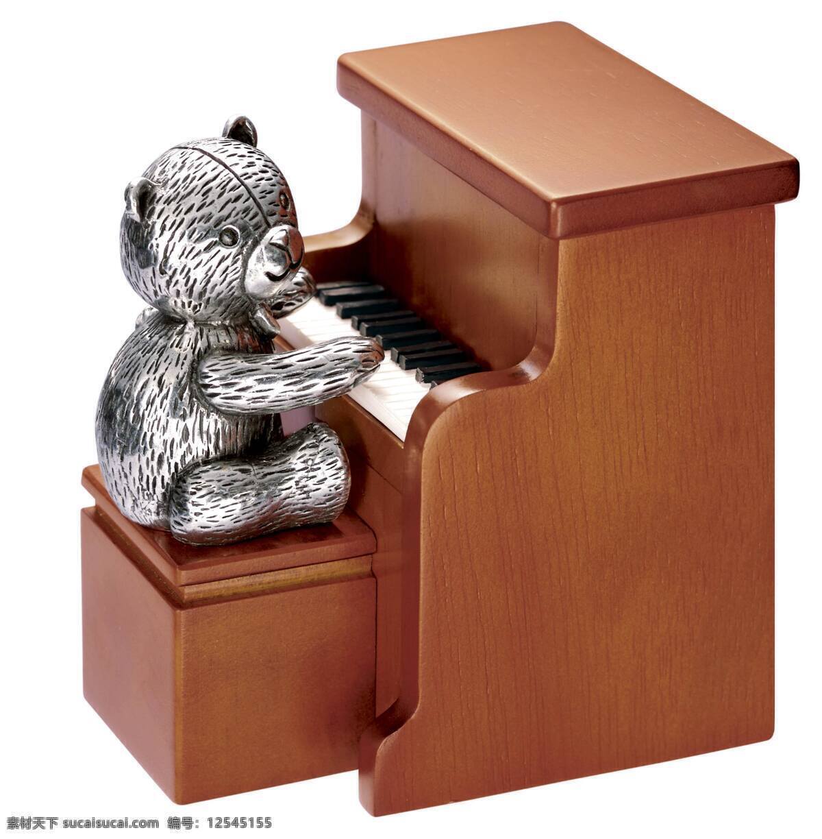 弹钢琴 生活百科 生活素材 生活用品 小熊 音乐盒 八音盒 小熊弹钢琴 简易音乐物 摆设件 玩物类 生活用品之一 psd源文件