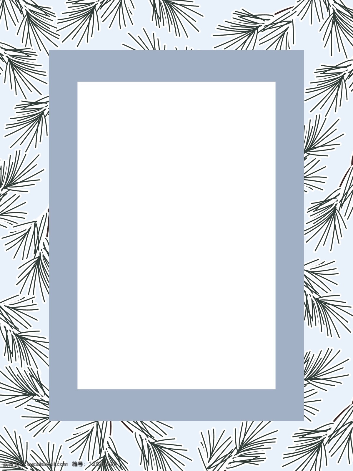 背景画框 冬季 背景 画框 松枝 松树 矢量图 相框 底纹边框 边框相框
