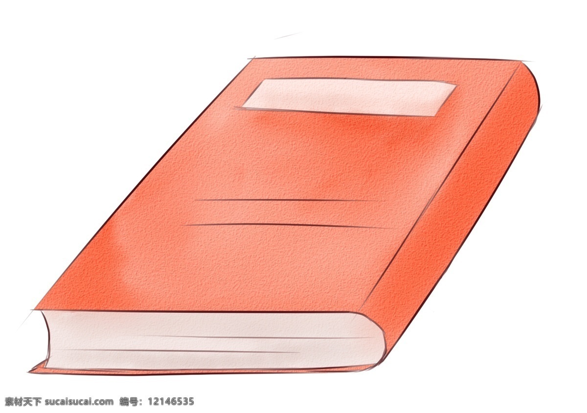 橙色 外壳 书本 插图 一本书 橙色外壳 学习用品 教育书本 卡通书本 书本插图 图书馆书本 教师书本