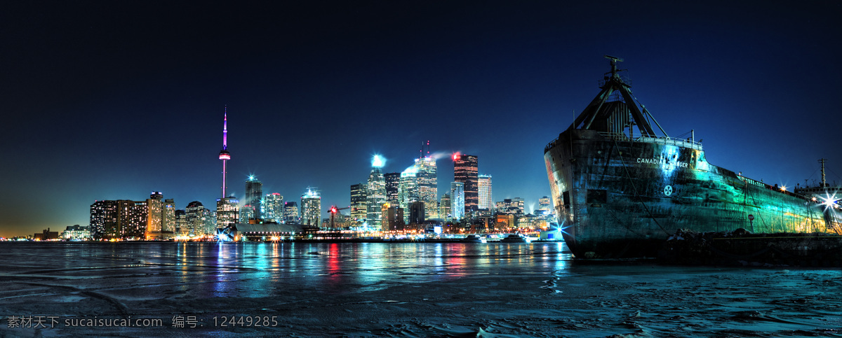 城市夜景 城市 夜景 海 船 蓝色夜景 黑夜 夜 自然景观 自然风光