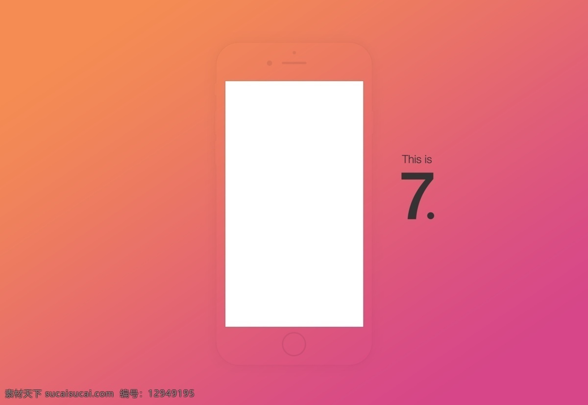 iphone7 扁平化 风格 演示 图 演示图 8种配色 iphone6 iphone 苹果手机 iphone5