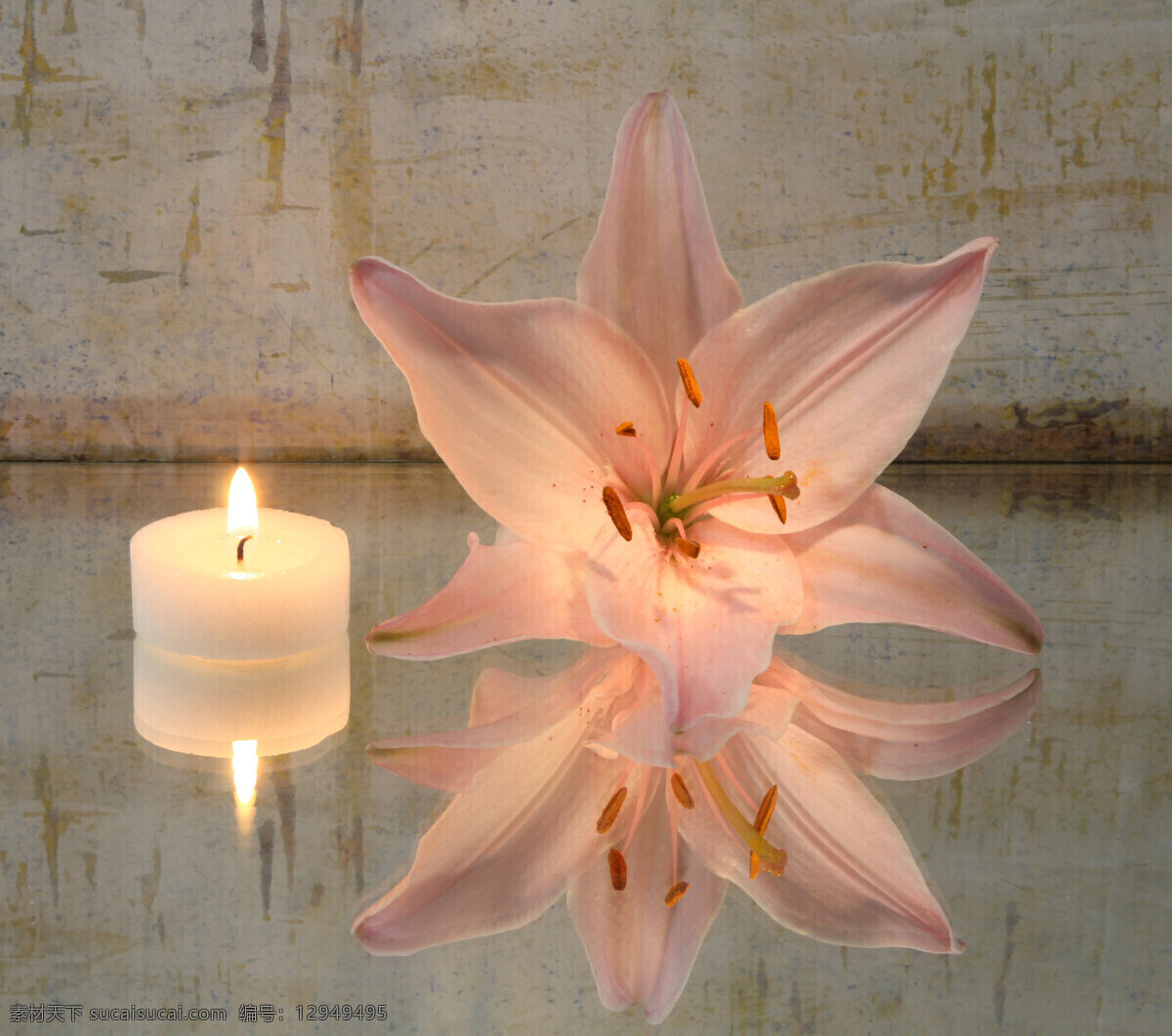 鲜花与蜡烛 spa水疗 美容 养生 鲜花 花朵 花瓣 香薰 蜡烛 生活用品 生活百科 灰色
