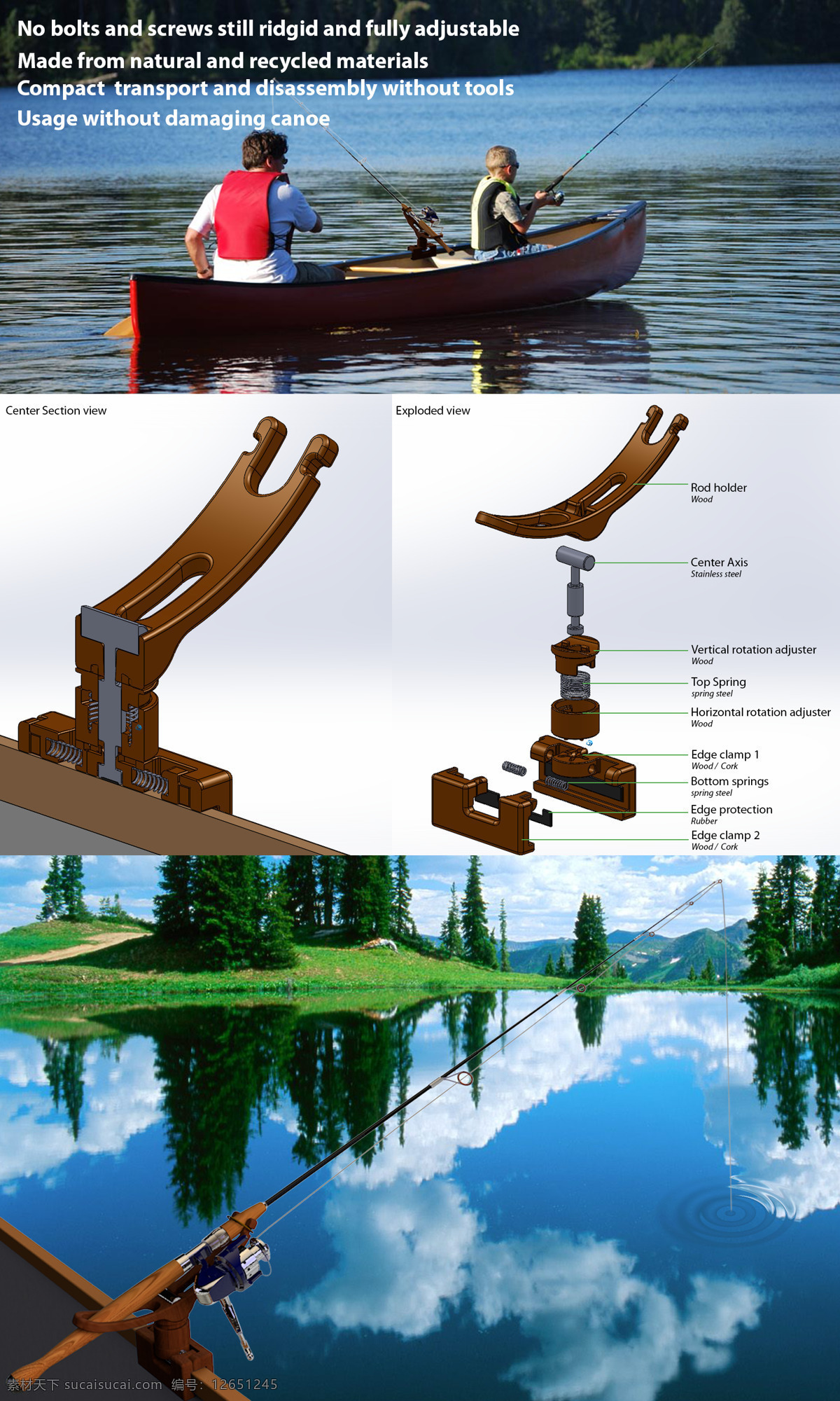 春天 钓鱼杆 架 钓鱼 支持 rodholder 3d模型素材 其他3d模型