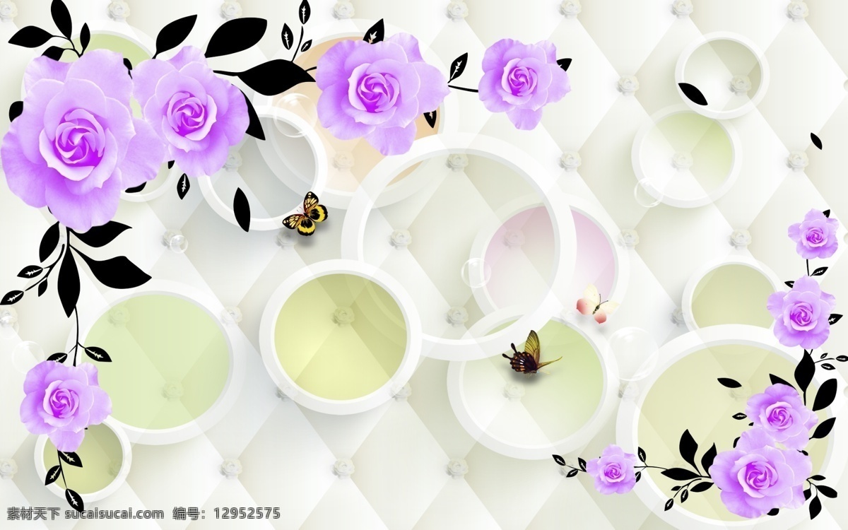 3d 立体 玫瑰 花朵 圈圈 软 包 背景 墙 背景墙 装饰画 软包 花藤 蔷薇 藤蔓 蝴蝶 客厅背景墙 玄关背景墙 现代简约 时尚 欧式 简欧 花卉 底纹边框 背景底纹