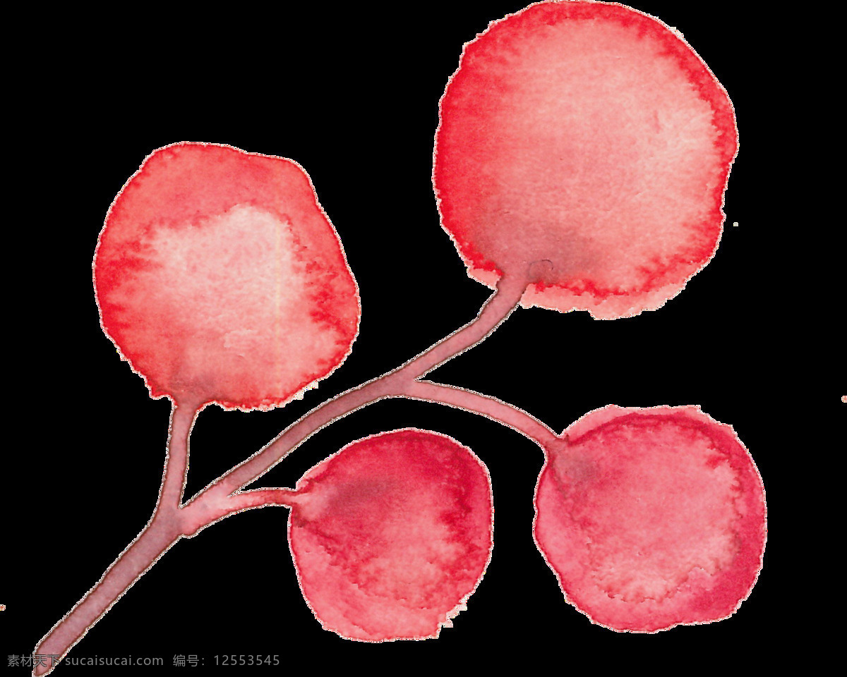 红色 果实 透明 水果 丰收 透明素材 免扣素材 装饰图案