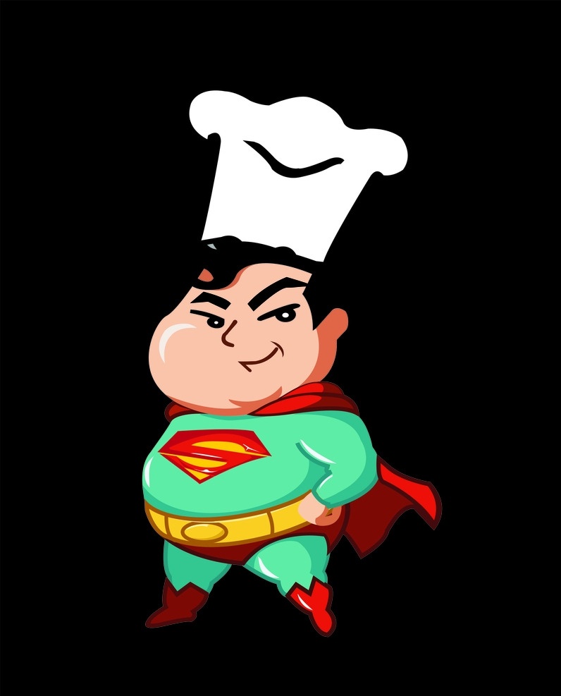 刘 胖子 logo 刘胖子 卡通 厨师
