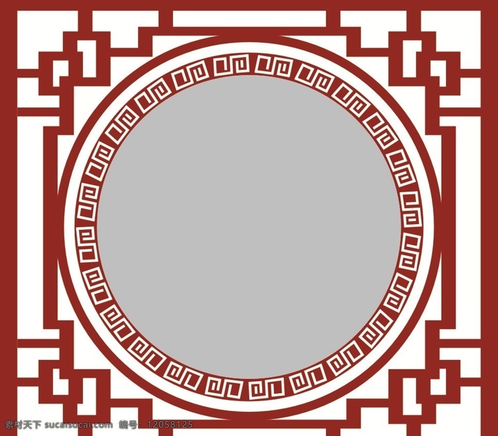 古典圆形框 古典 圆形 边框 复古边框 传统文化