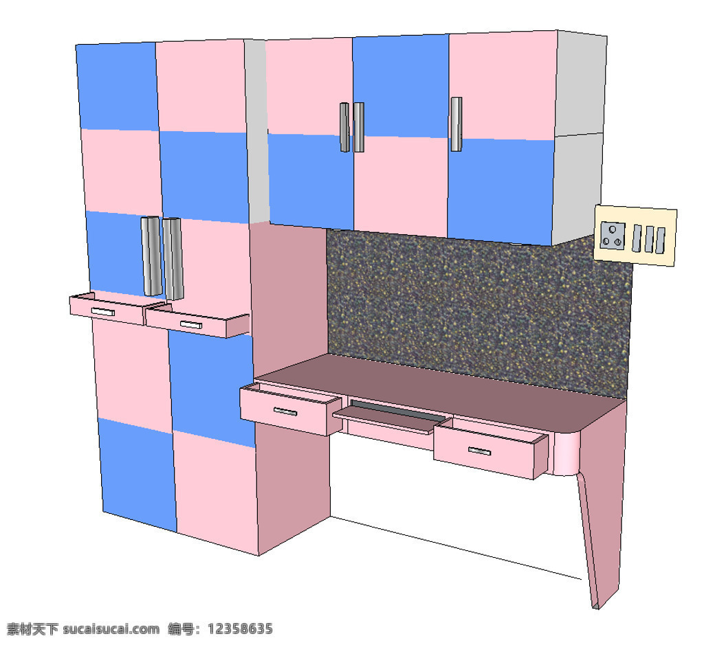 儿童 研究室 室内设计 3d模型素材 室内场景模型