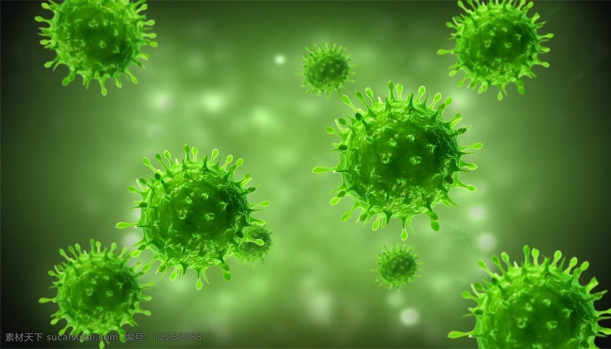 细菌病毒图案 细菌 病毒图案 科技感 传染病 预防 医疗 病菌 防疫 显微镜图案 分层