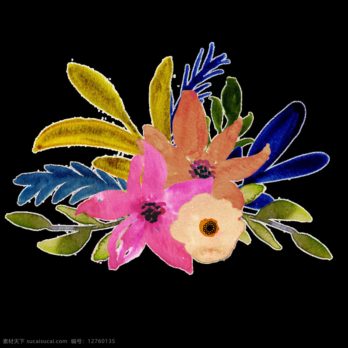 时尚 多彩 清香 花卉 透明 装饰 海报设计装饰 卡通 免扣 设计素材 水彩 淘宝素材 透明素材