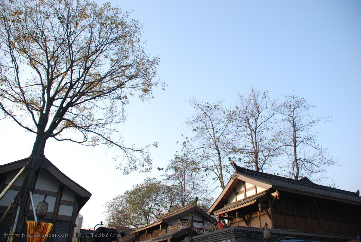 传统 建筑 成都宽窄巷子 冬天的天空 古典 建筑摄影 建筑园林