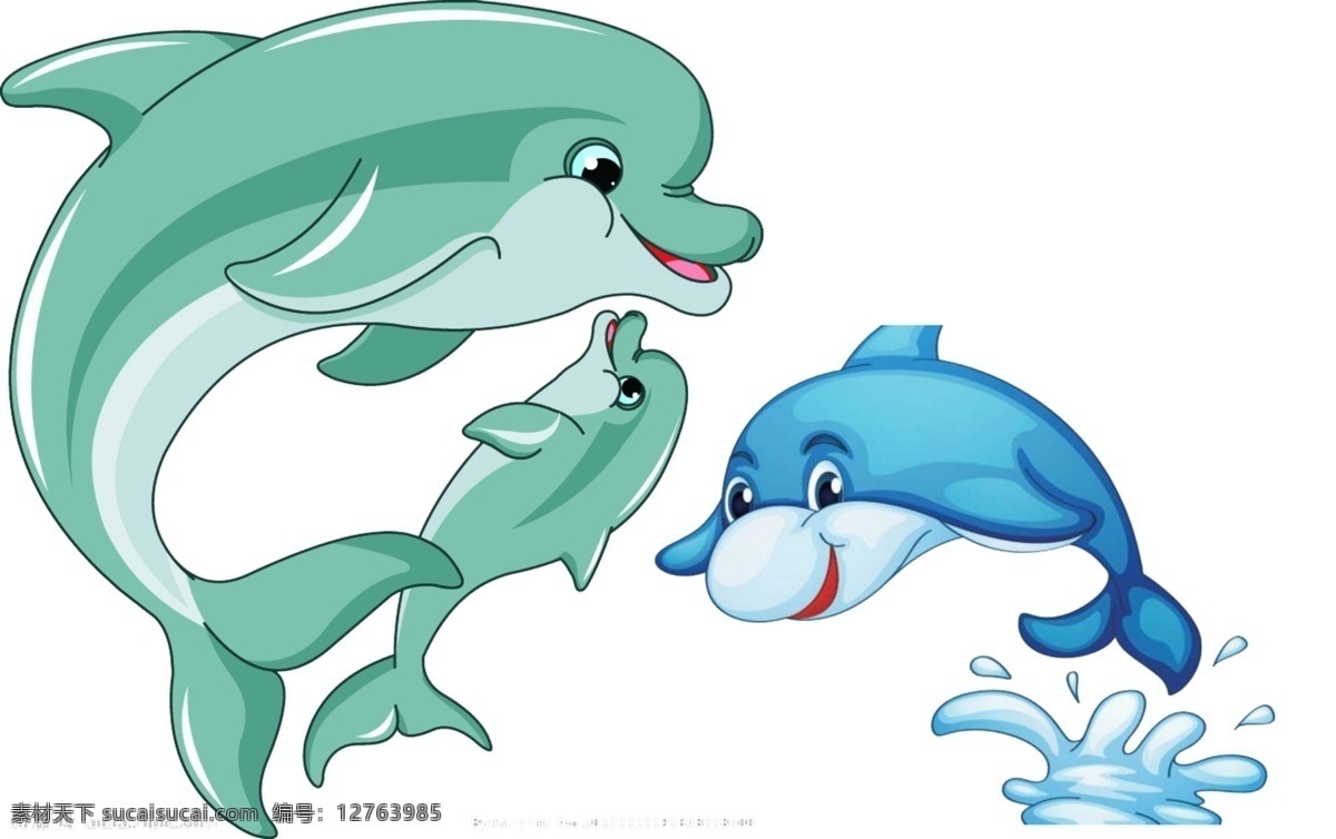 卡通 海豚 文件下载 动画片 关爱 吉祥物 代表 浪花 儿童 可爱 外国 友好 白色
