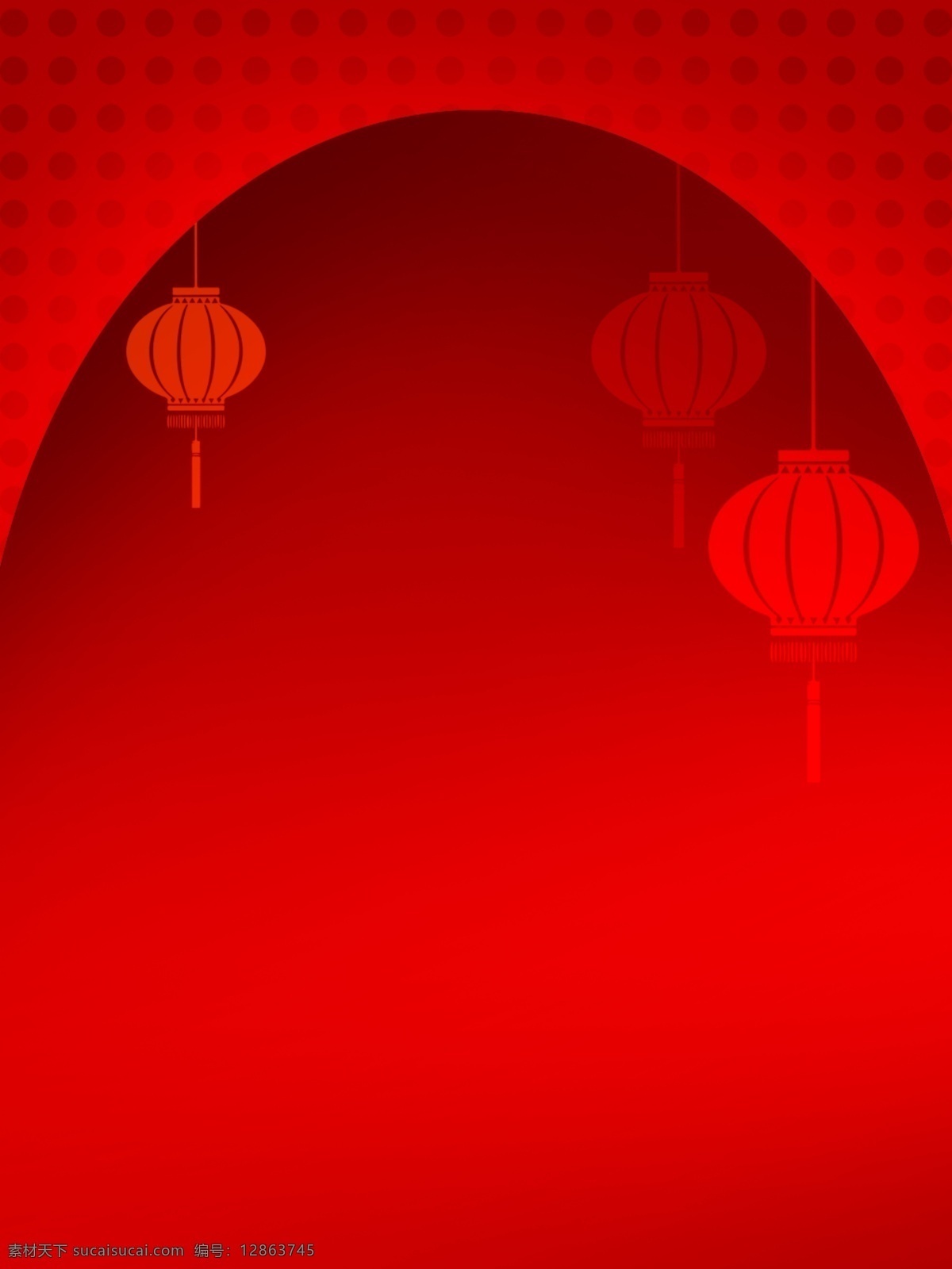 新年 灯笼 渐变 质感 背景 红色 春节