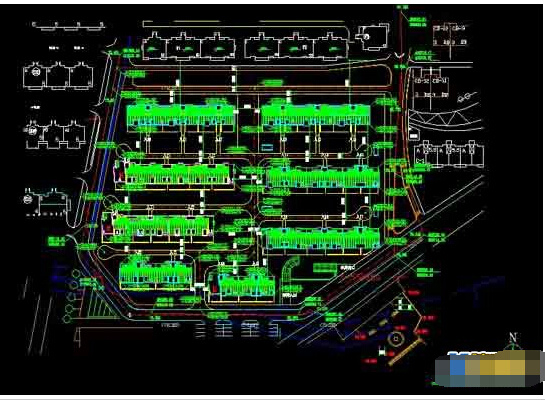 一整套 花园洋房 小区规划 cad 图纸 dwg格式 设计图 施工 模板 cad素材 建筑图纸