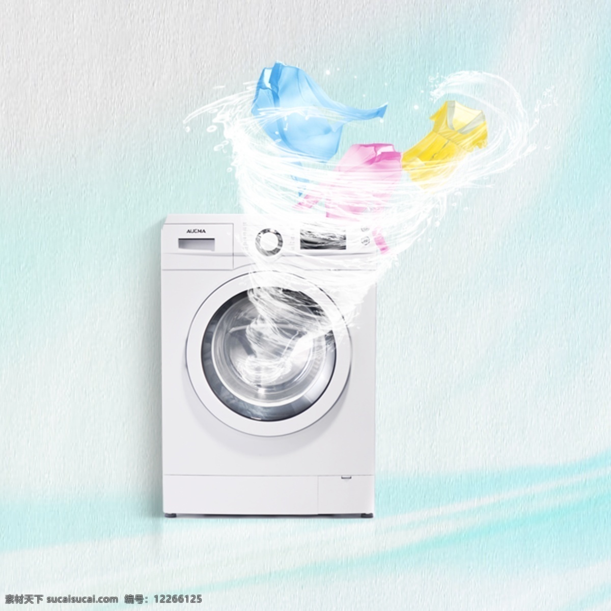 旋风 洗衣机 衣服 蓝色背景 漩涡 风