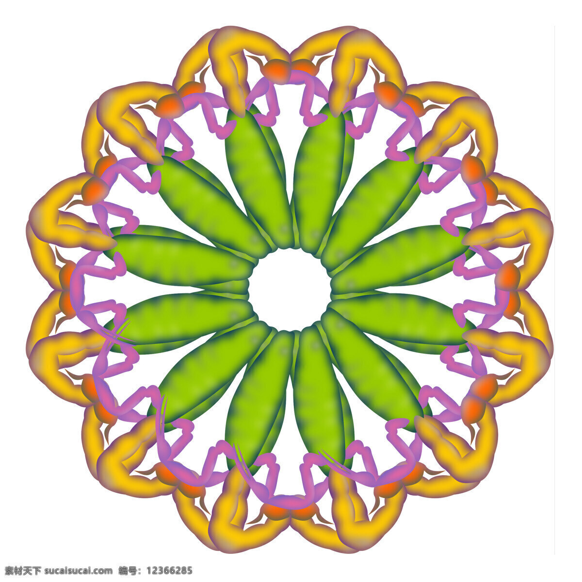 scropion 刺 分 形 白色