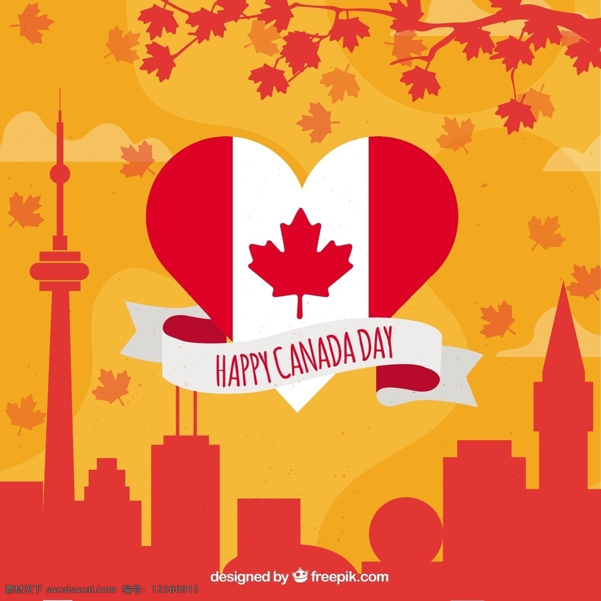 美丽 建筑 剪影 加拿大 国旗 背景 美丽的 建筑剪影 加拿大国旗