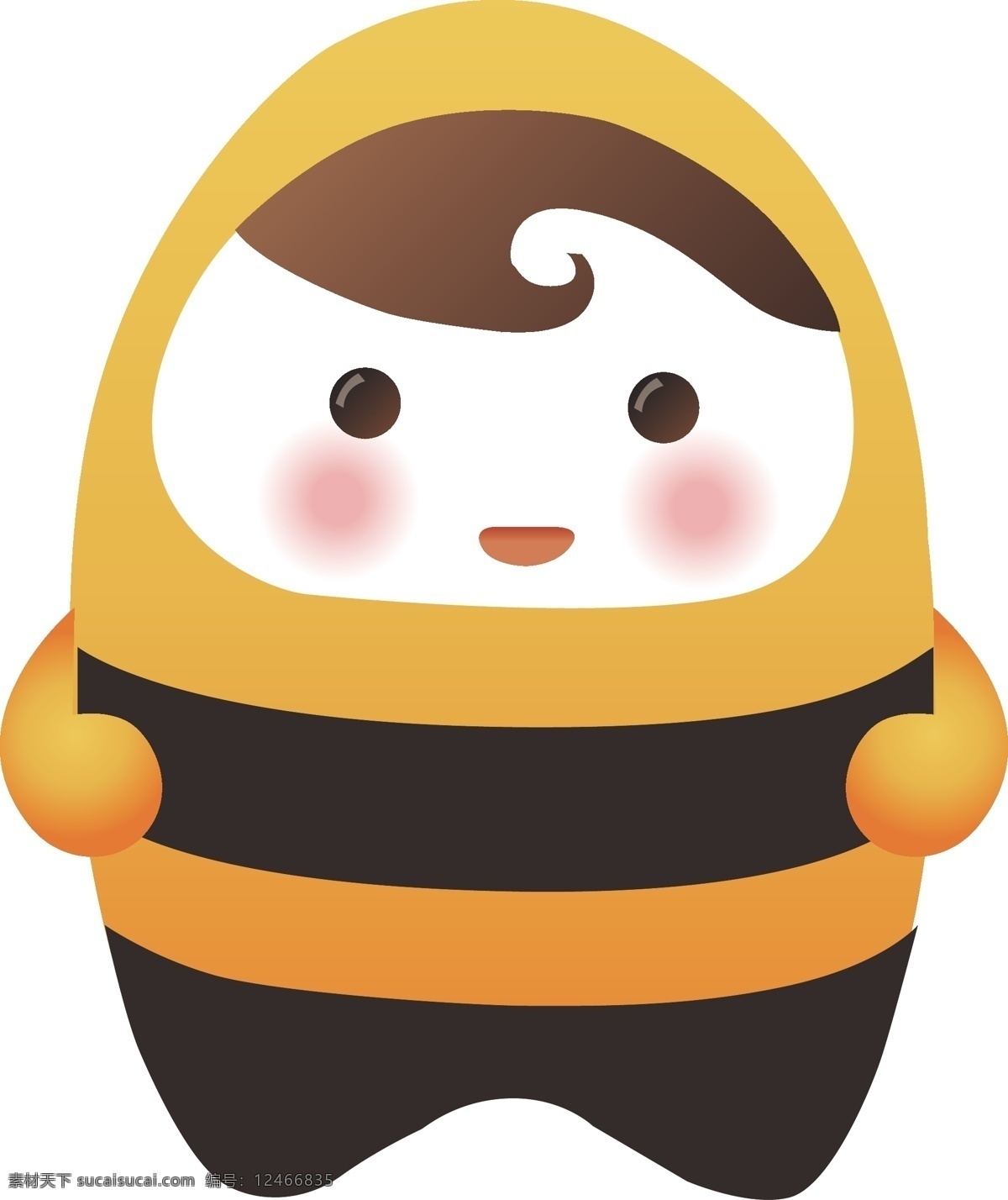 ui 宝宝 动画 粉红 黑色 可爱 蜜蜂 其他人物 矢量人物 矢量 模板下载 可爱的ui 蜜蜂黄 棕色