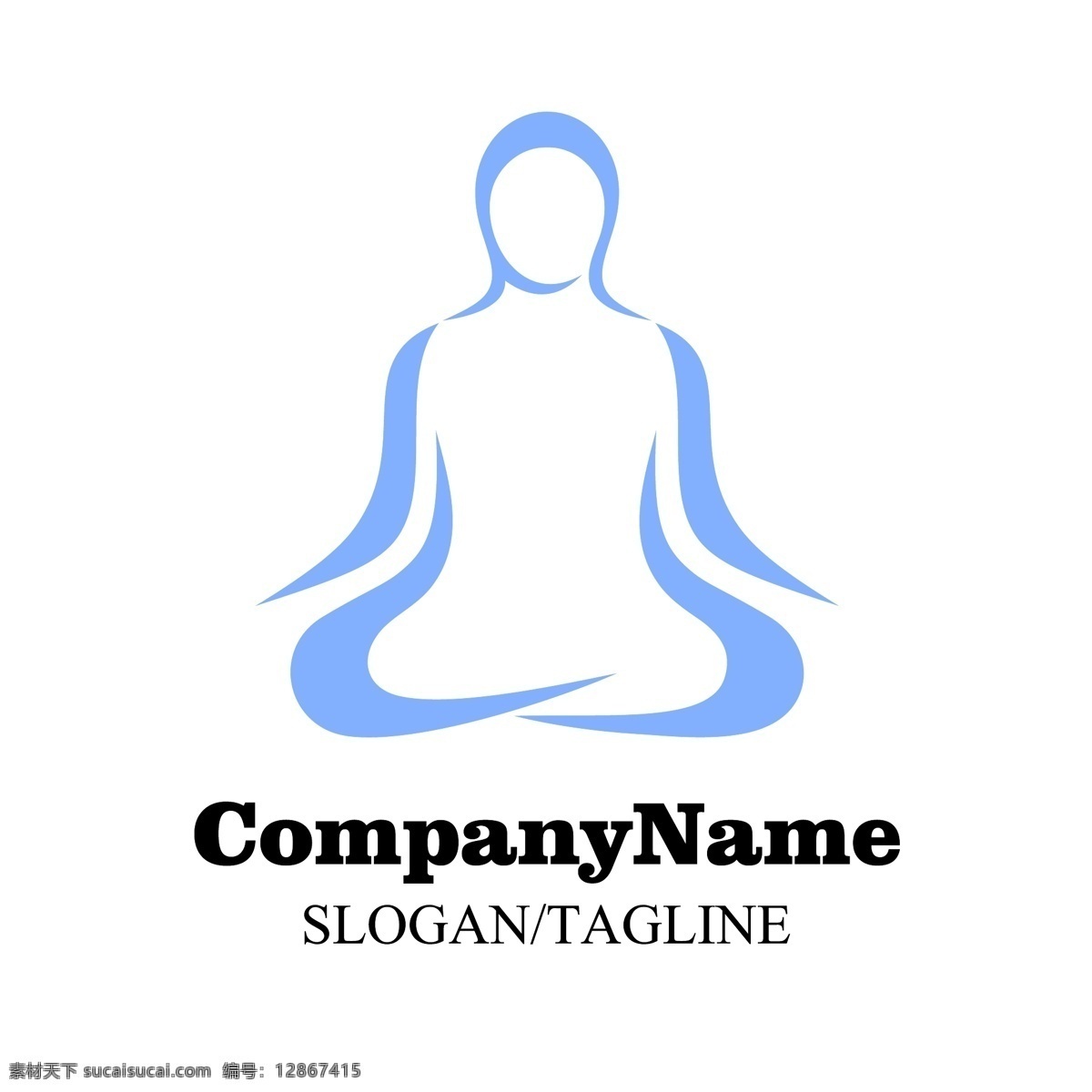 时尚 瑜伽 logo 标志设计 矢量 简约图标 创意 矢量图标 企业logo 白色