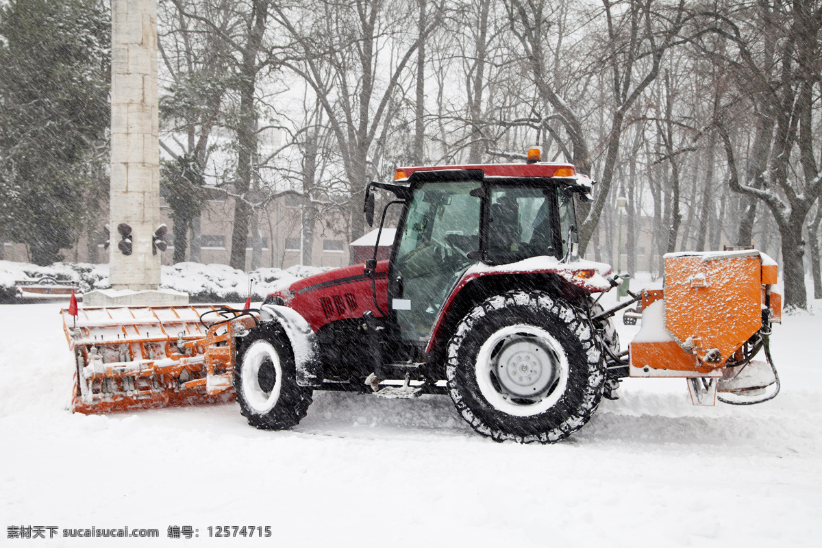 清理 街道 铲雪车 车 雪地 公路 其他类别 生活百科