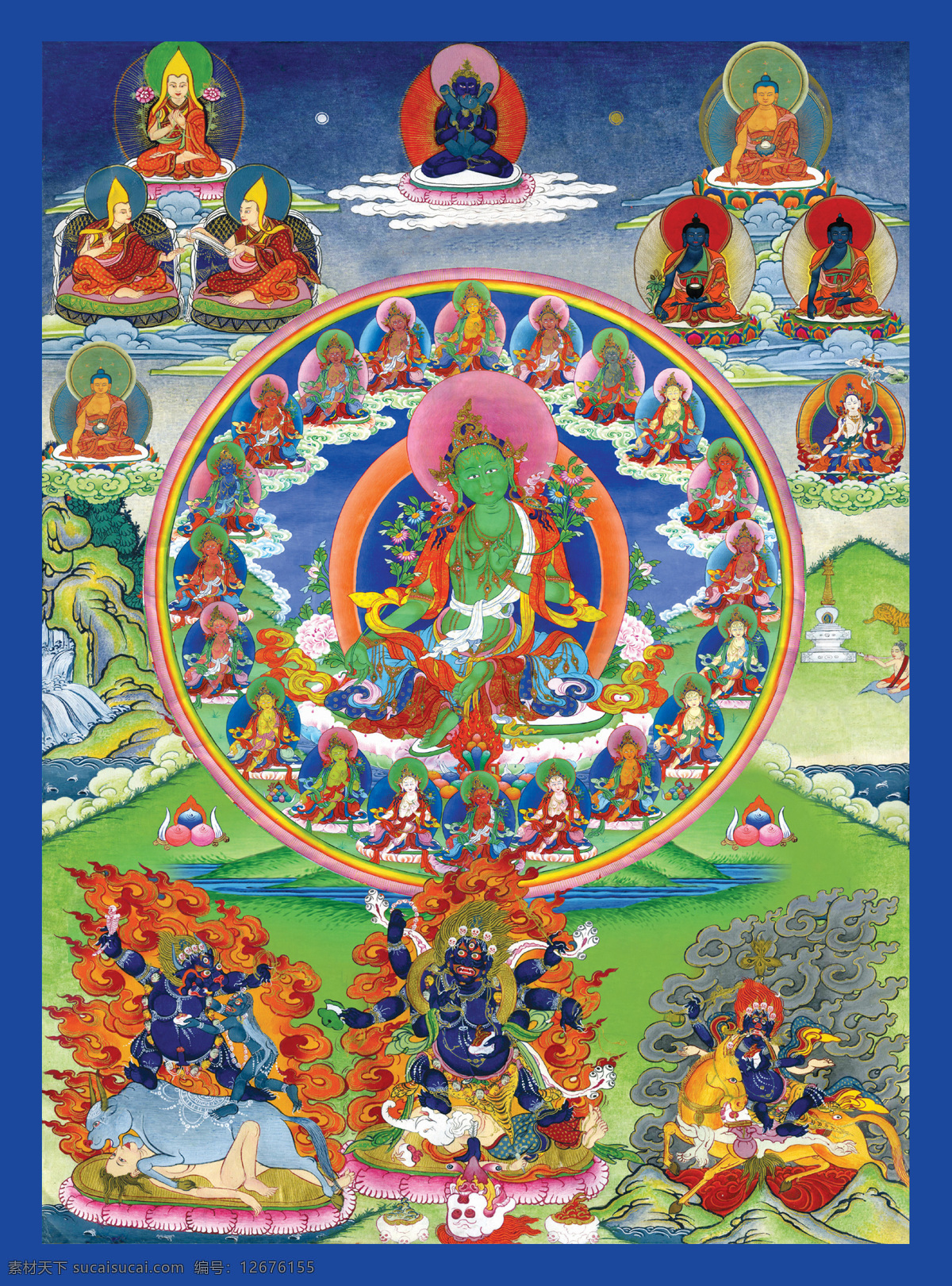 二十一度母 二十一 度母 佛母 菩萨 救难 救苦 慈悲 佛 佛教 西藏 密宗 卓玛聂久 女神 女性本尊 宗教信仰 文化艺术
