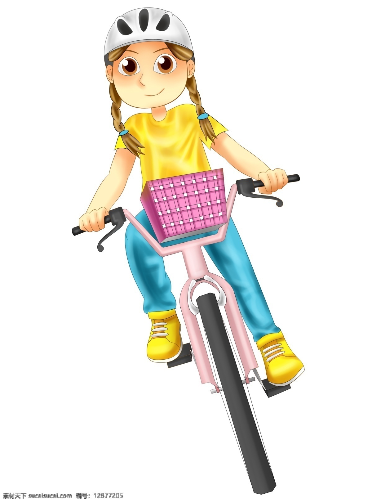 粉色 自行车 女孩 单车 骑车