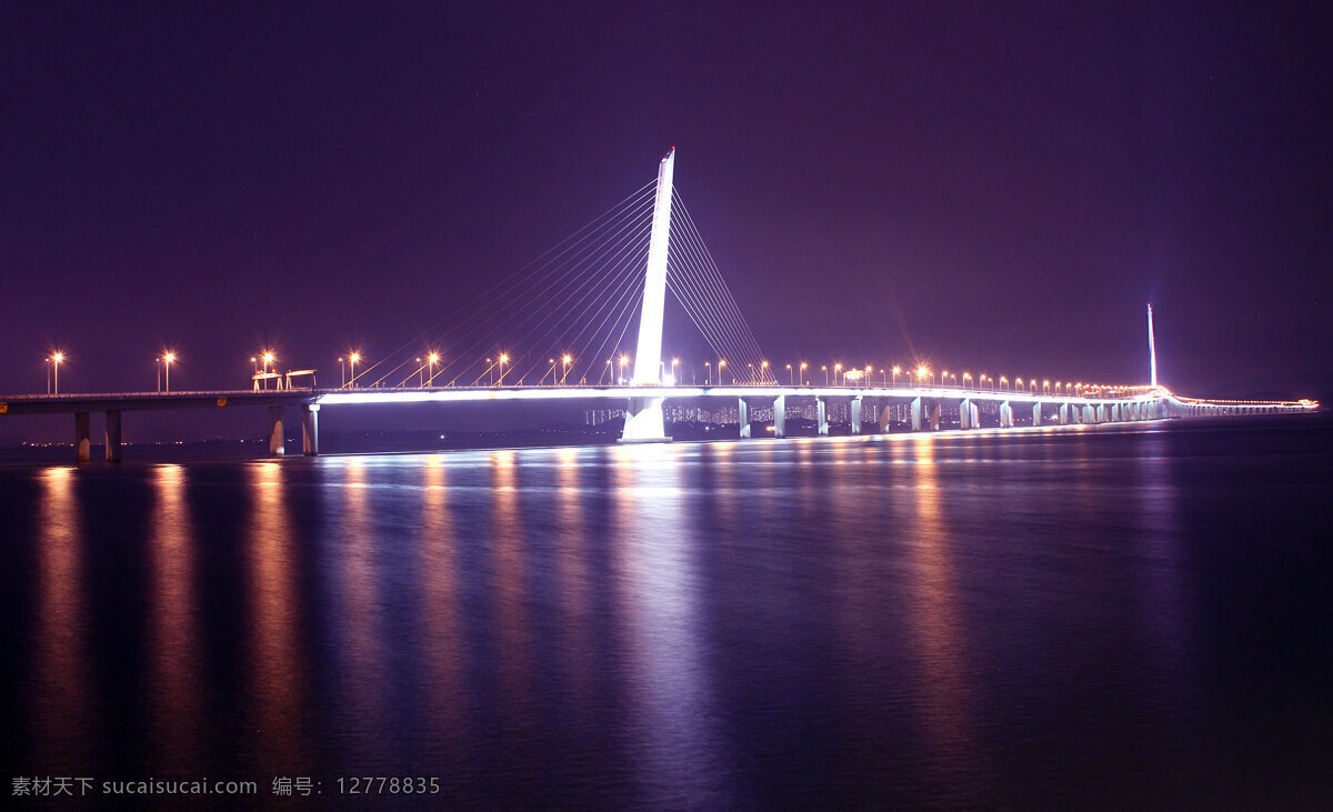 深圳湾 大桥 夜景 夜景摄影 深圳湾夜景 国内旅游 旅游摄影