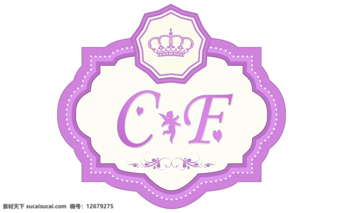 婚庆 logo logo设计 皇冠 婚礼logo 婚庆logo 欧式边框 丘比特 矢量图