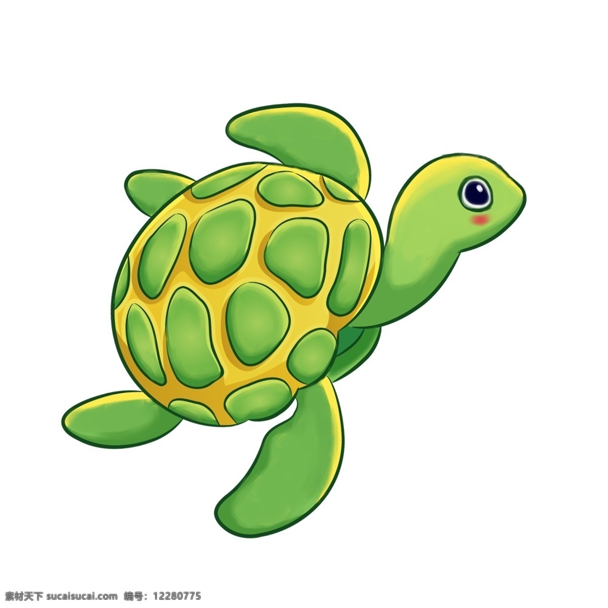 立体绿色黄色小乌龟素材图片下载-素材编号12280775-素材天下图库