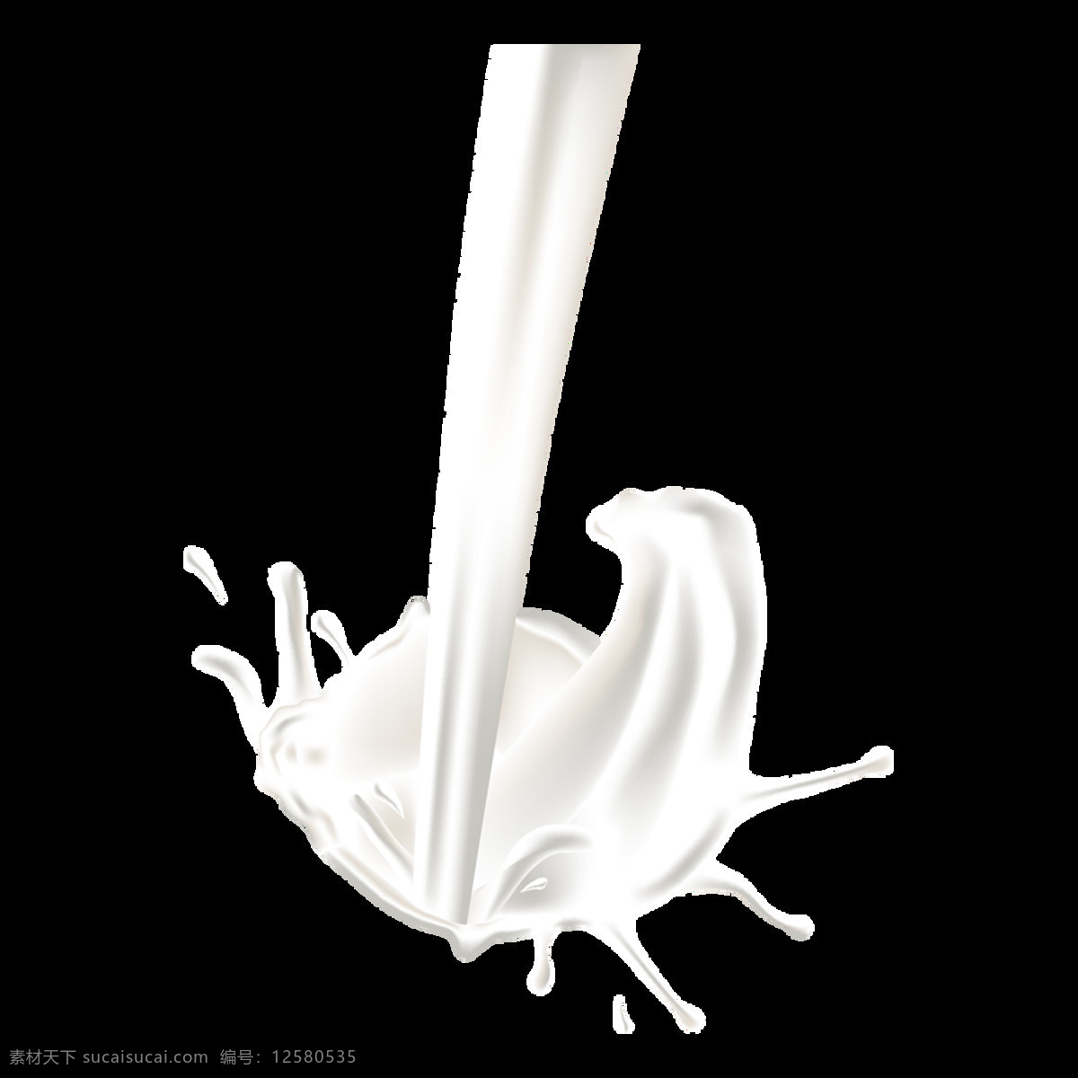手绘 丝 滑 牛奶 元素 倒牛奶 丝滑 香醇 效果素材 免抠