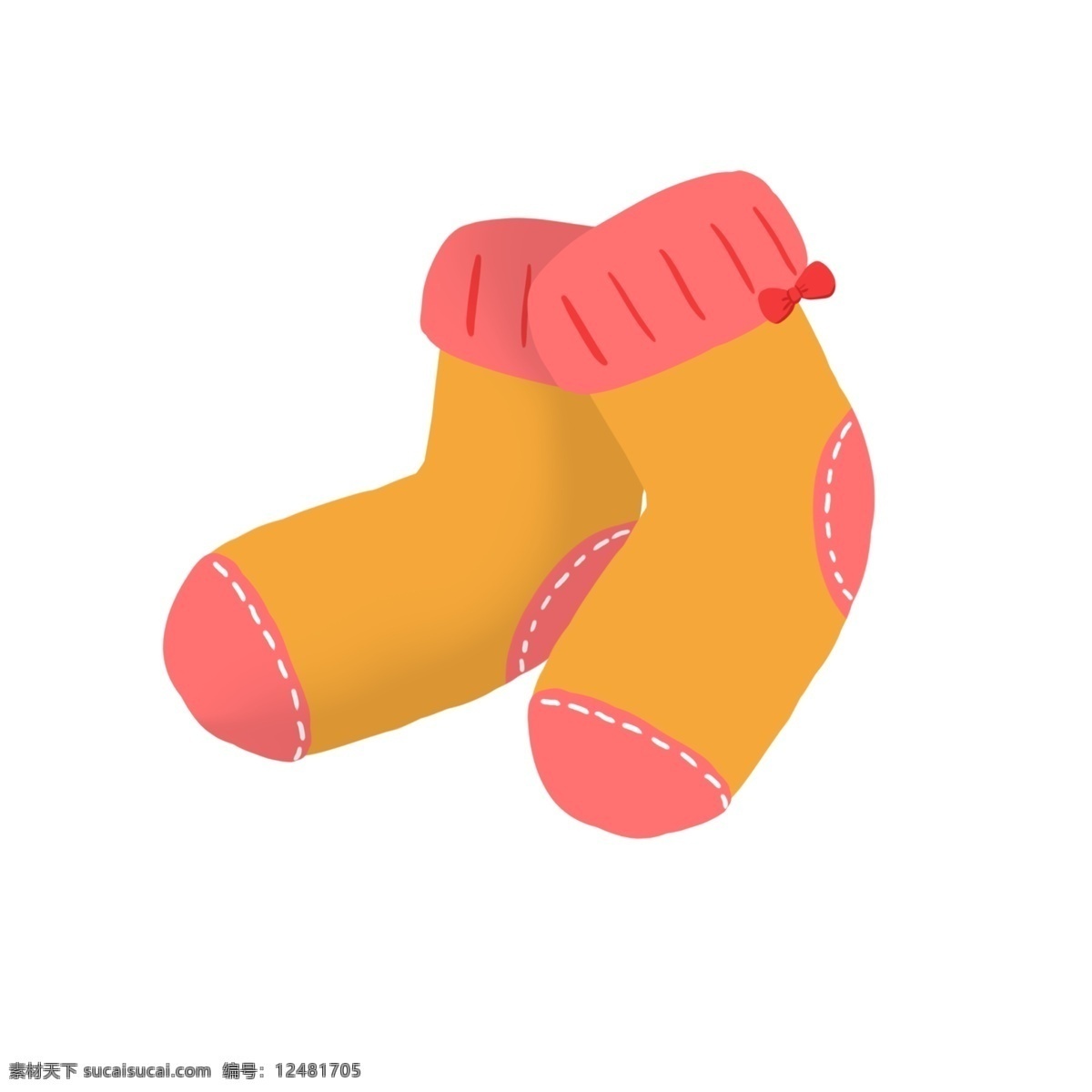 可爱 儿童 袜子 插画 保暖袜子 冬季袜子 小袜子 儿童用品 母婴用品 可爱的袜子 橘粉色的袜子 儿童袜子插画