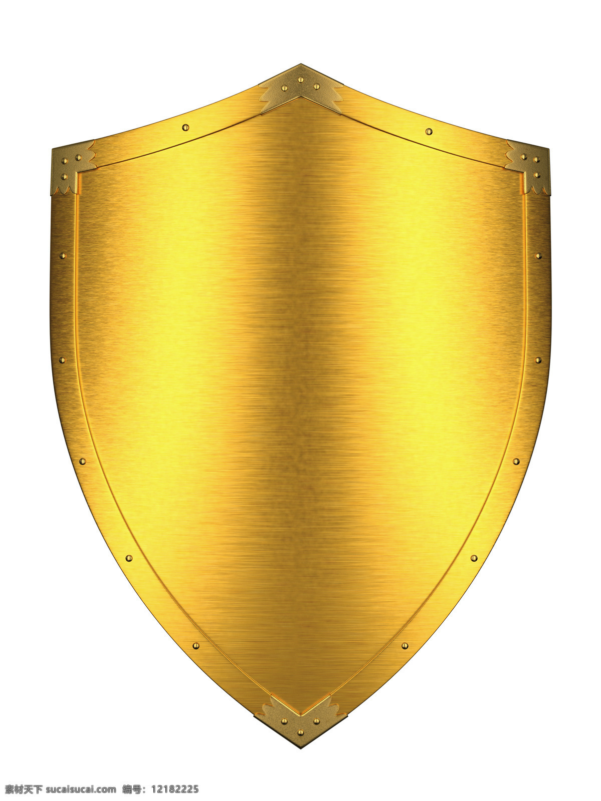 金色质感护盾 金色 金属 牌子 盾牌 护盾 徽章 其他类别 生活百科 白色