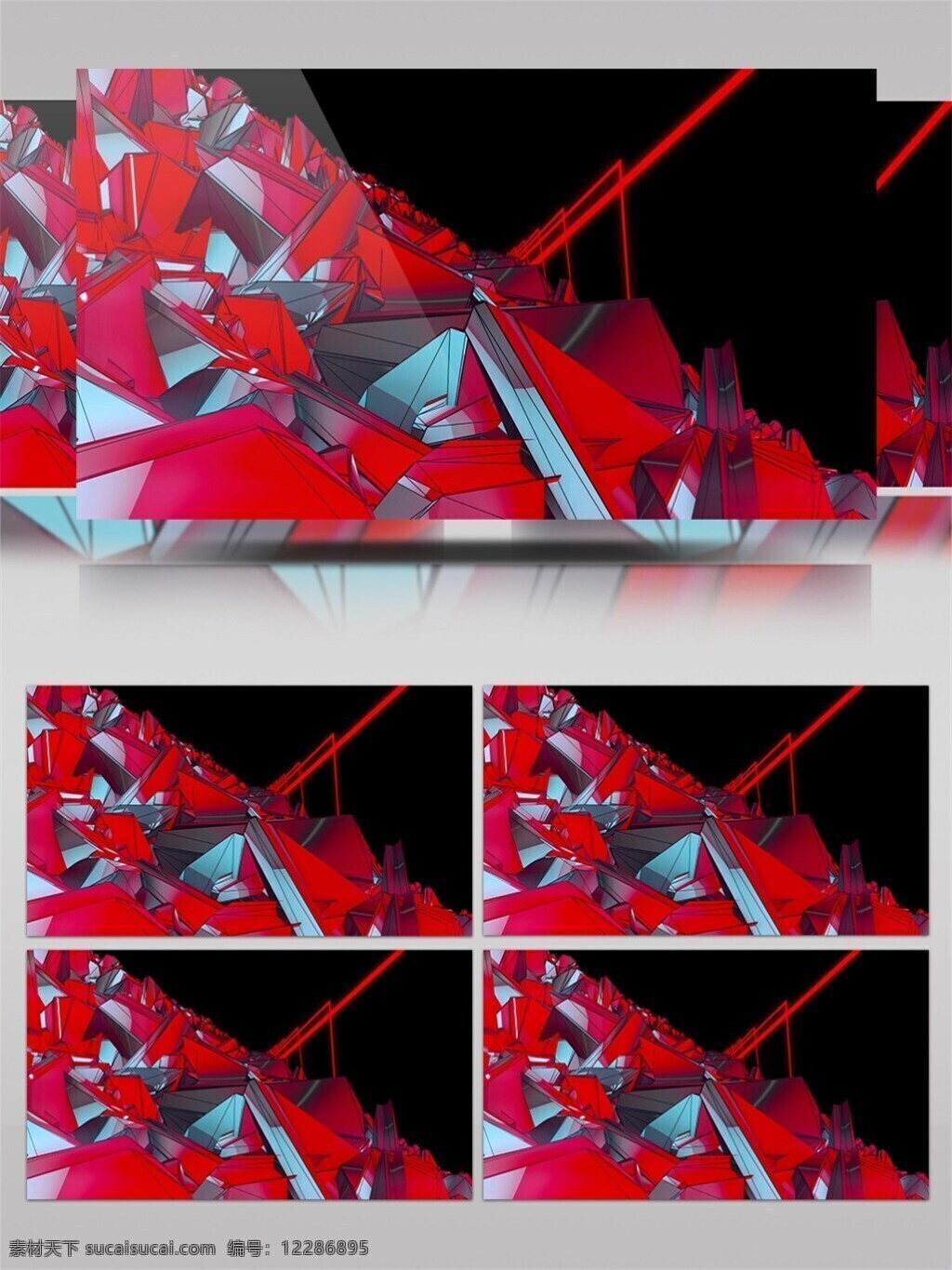 红色 线条 动画 视频 素描 岩石 视频素材 动态视频素材