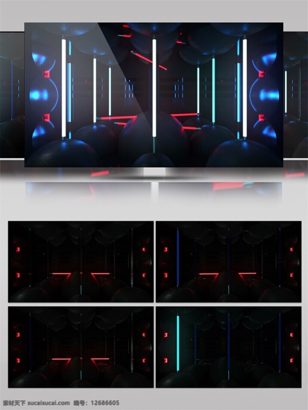 酒吧 光束 舞台 视频 3d视频素材 电脑屏幕保护 高清视频素材 红色 激光 蓝色