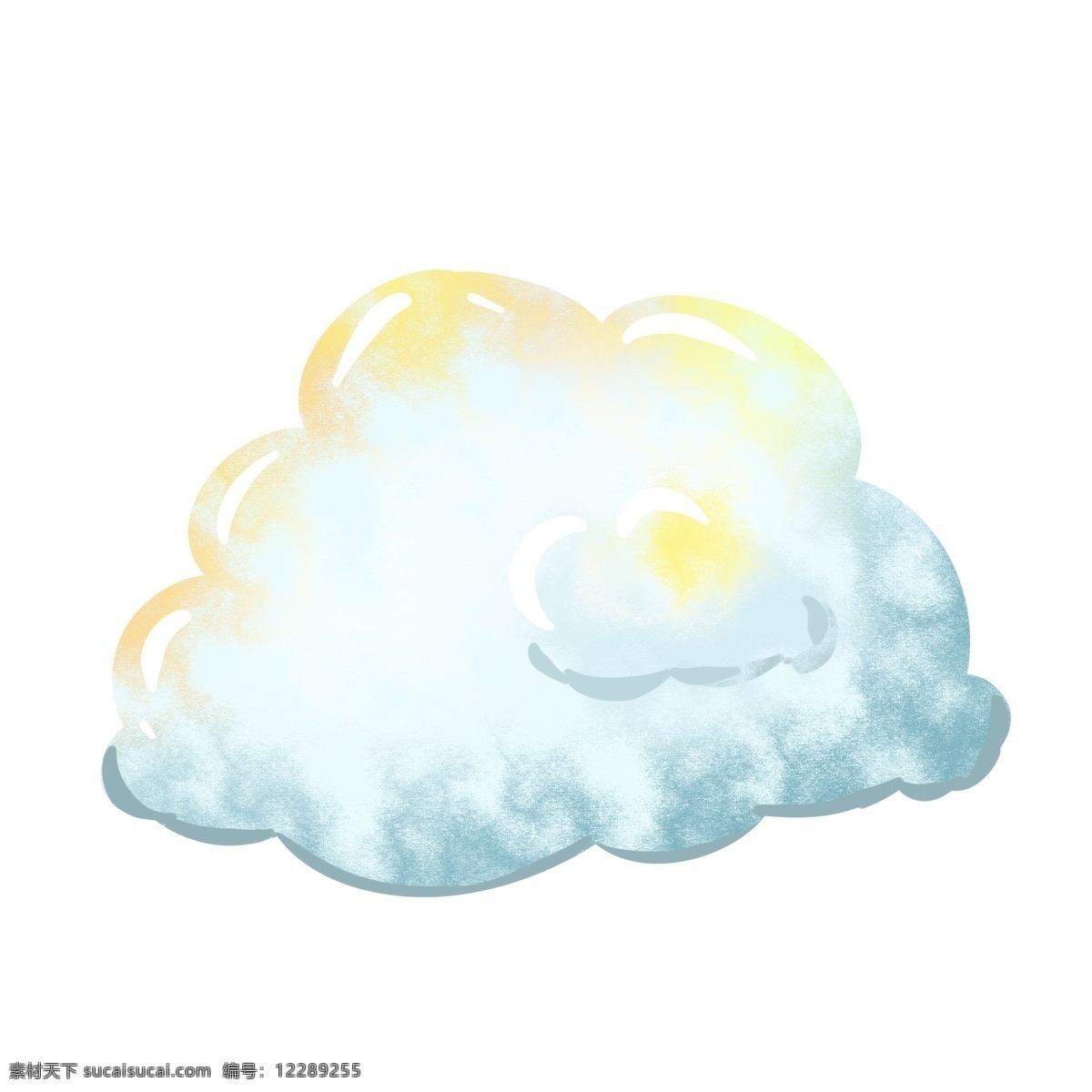 手绘 云彩 商用 元素 云 卡通 可爱 气泡 可商用元素