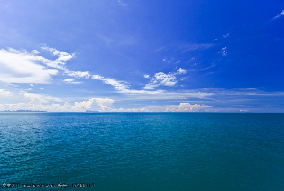 海景 海洋 蓝天 白云 波澜不惊 自然景观 山水风景